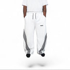 SALVTN- WIDE LEG - ATHLEISURE PANTS (WHITE) (UNISEX)
