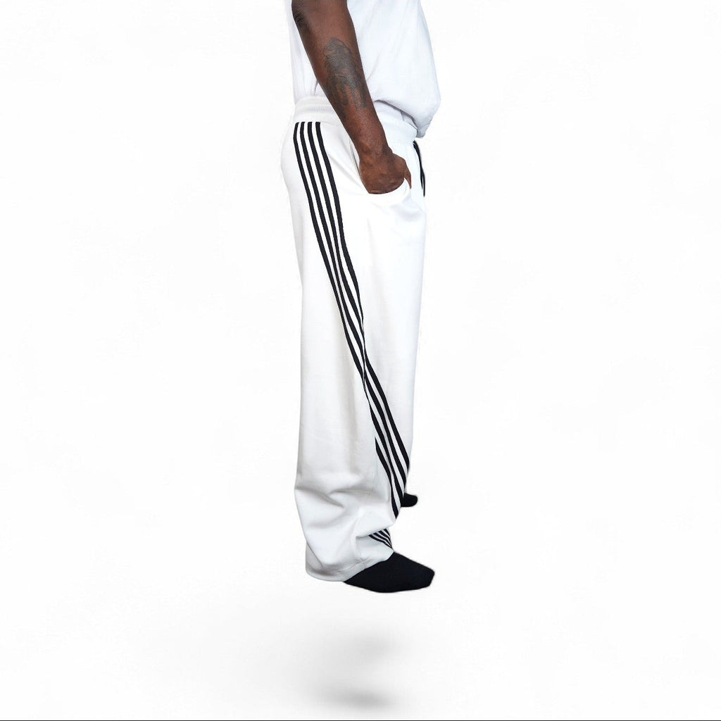 SALVTN- WIDE LEG - ATHLEISURE PANTS (WHITE) (UNISEX)
