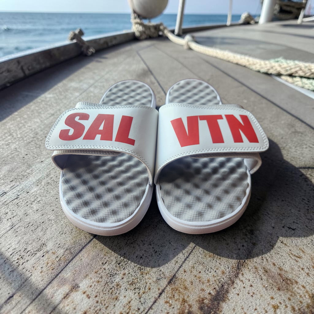SALVTN SLIDES (WHITE/RED)