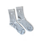 SALVTN SOCKS- CROSS (GREY/WHITE)