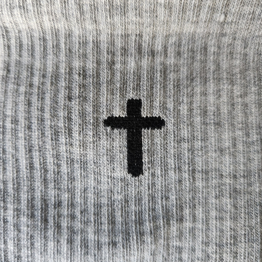 SALVTN SOCKS- CROSS (GREY/BLACK)