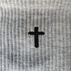 SALVTN SOCKS- CROSS (GREY/BLACK)