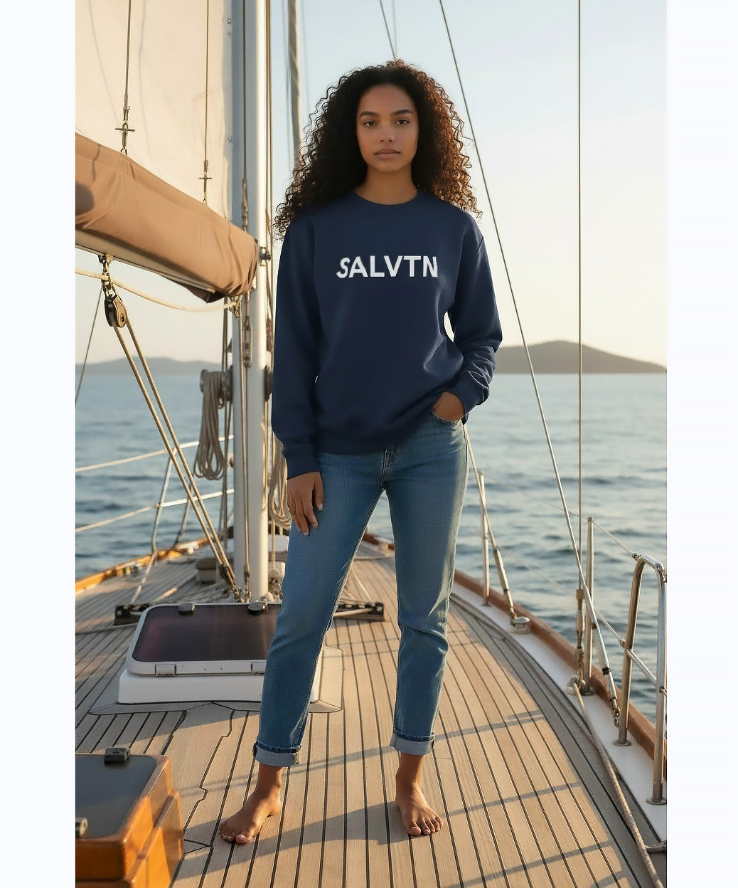 SALVTN SWEATSHIRT ( NAVY)