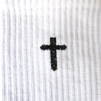 SALVTN SOCKS- CROSS WHITE/BLACK)