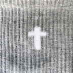 SALVTN SOCKS- CROSS (GREY/WHITE)
