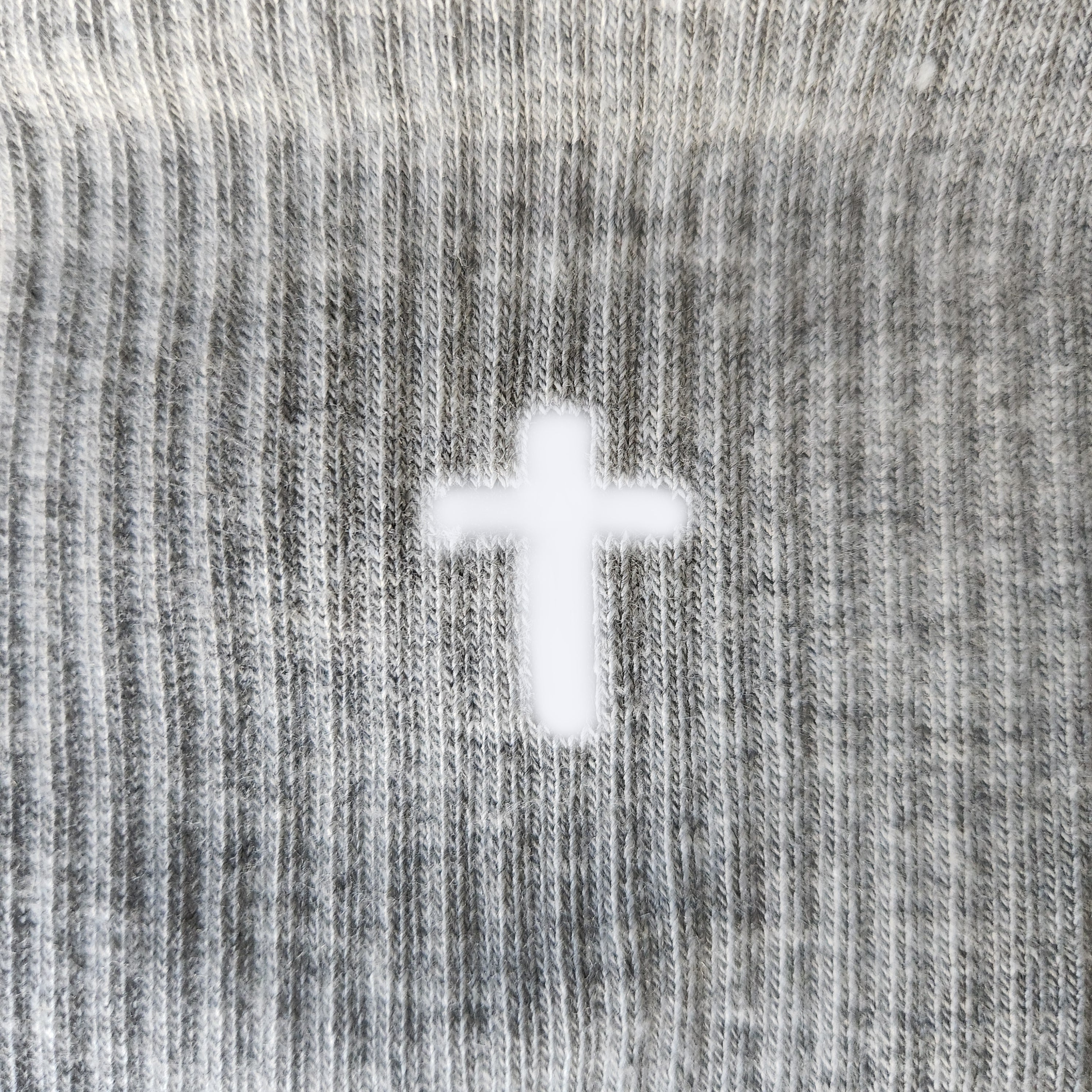SALVTN SOCKS- CROSS (GREY/WHITE)